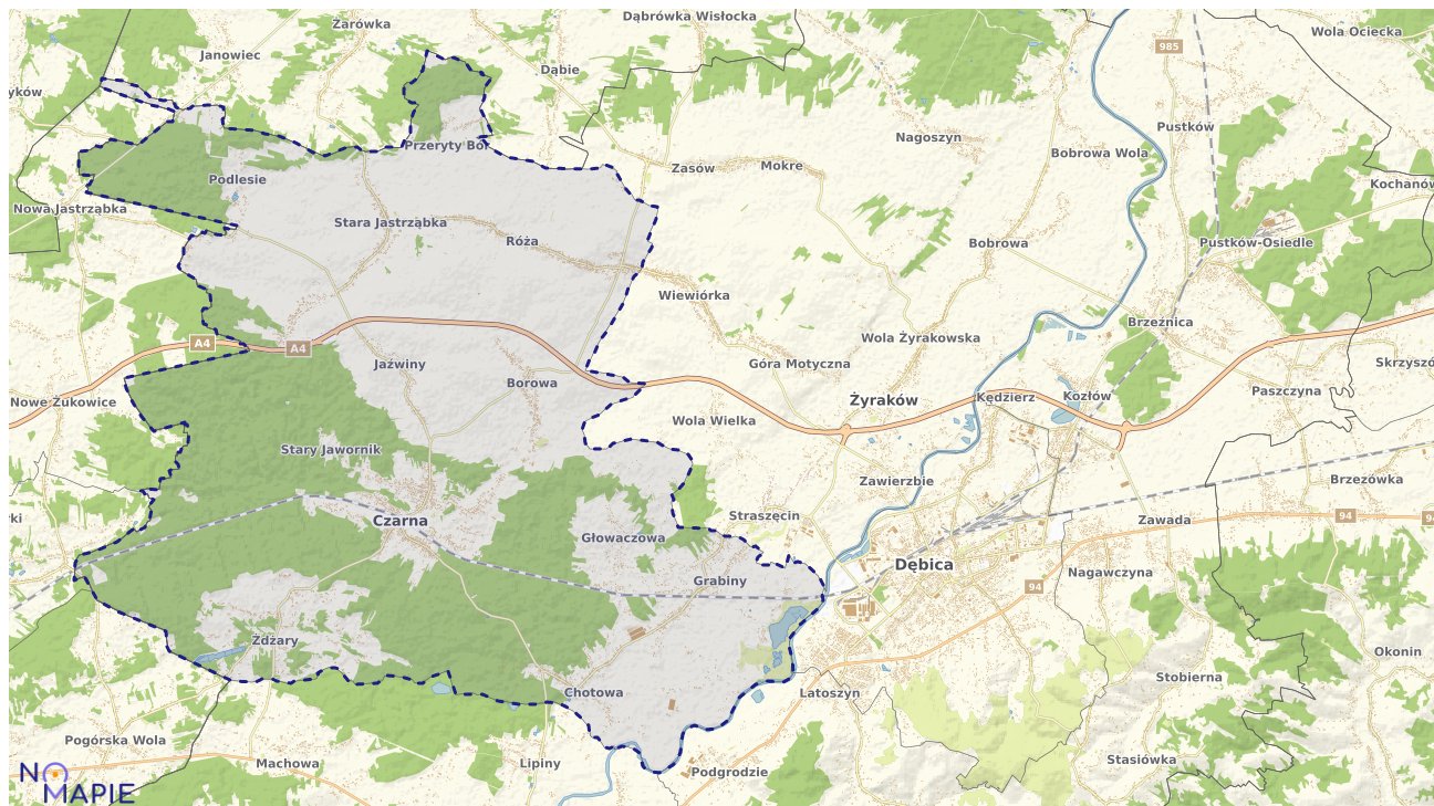 Mapa uzbrojenia terenu Czarnej